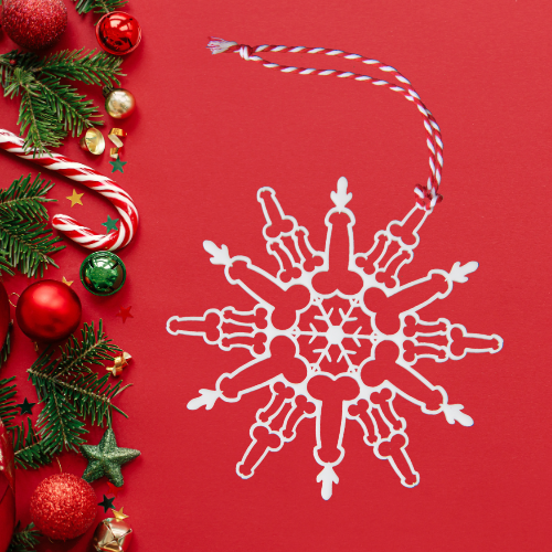 Penis flake red xmas back